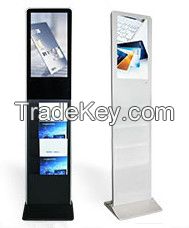 21.5 inch LCD advertising display with brochure holder