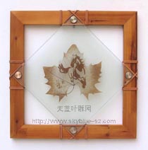 The Chinese leaf carves art------The sky blue leaf carves the artistic