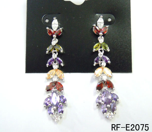 Fashion Jewelry alloy earring &amp; CZ stone earring