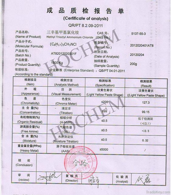 Methyl trioctyl ammonium chloride