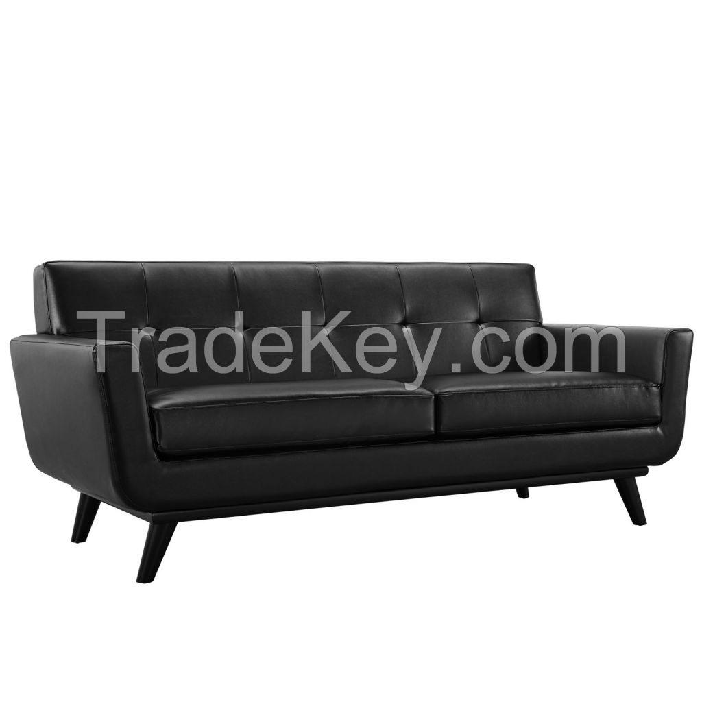 Beverly Bonded Leather Loveseat Sofa