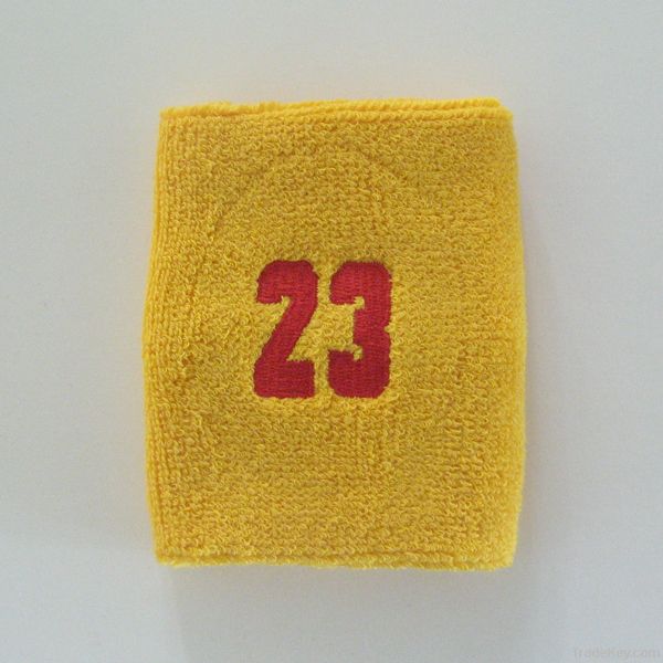 Numbered Sweatband Wristband