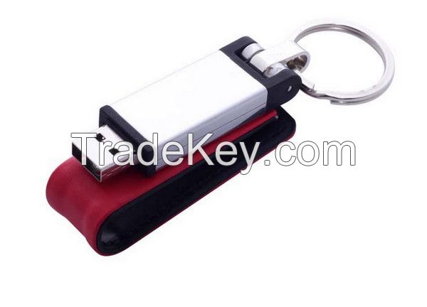 Cool USB High Speed Flash Memory Stick High Quality PU Leather USB Drive Disk