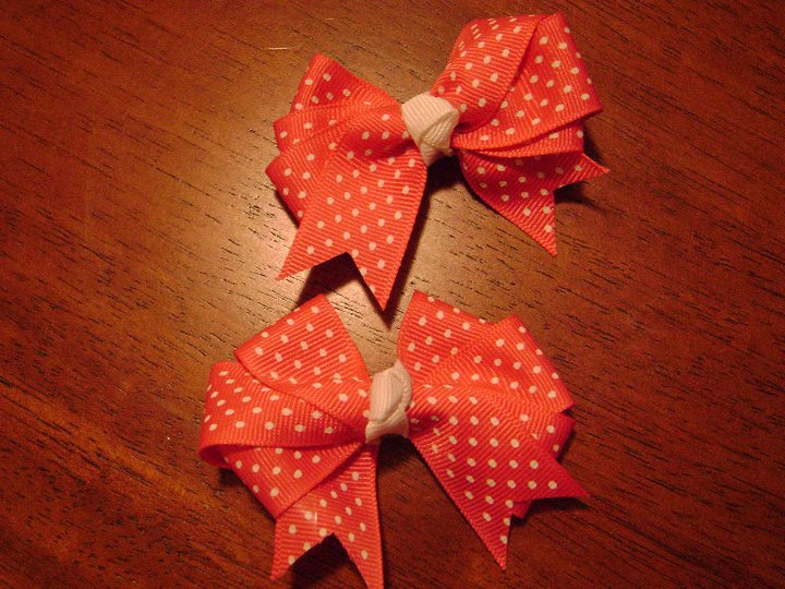 Pink Polka Dot Boutique Bows