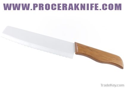 Ceramic knife with bamboo handle