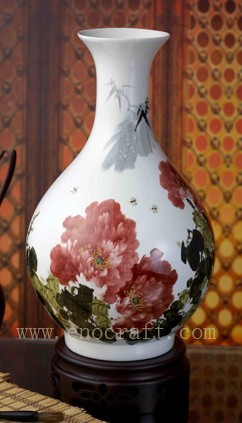 Spring scenery painting ceramic vase