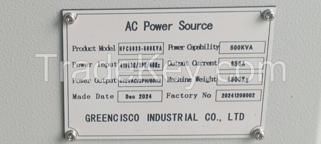 Naval Frequency Converter 10KVA-4000KVA for Navy, Port, Shipyard, Shipbuilding, Oil, Radar, Airport, Dock