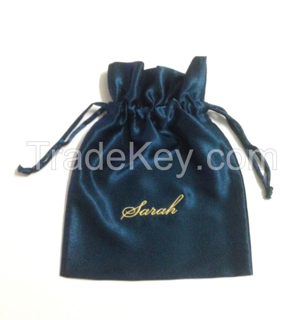 Silk satin drawstring bags