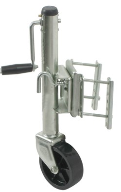 Bolt-Thru Swivel Marine Jack w/ Caster - Sidewind - 10" Lift - 1, 200 l