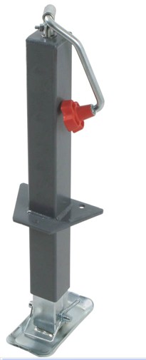 Square, A-Frame Trailer Jack - Drop Leg - Top wind - 15" Lift - 5, 000