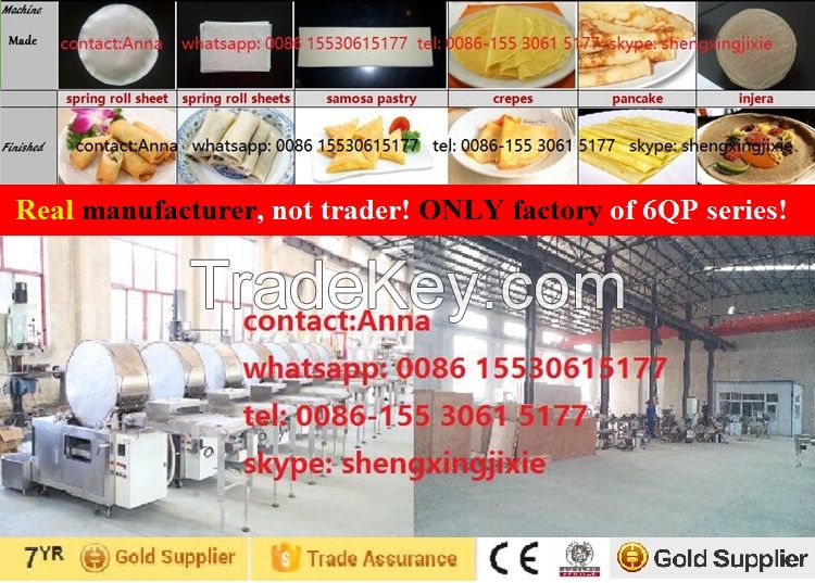 automatic spring roll sheets machine/samosa pastry machine/spring roll pastry machine ( real factory not trader)