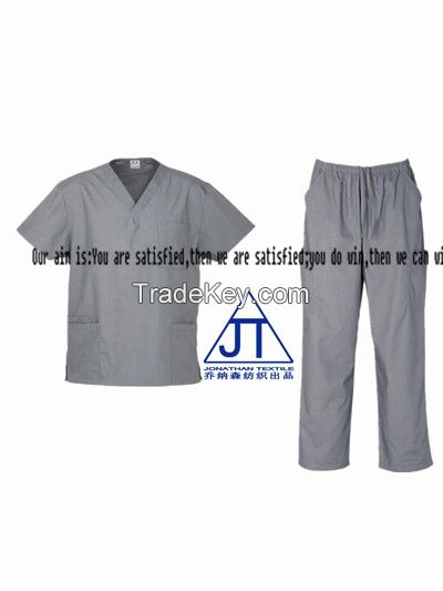 quality medical scrubs , uniform with polyester/cotton fabric material 