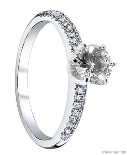 2.11 ct. round diamonds anniversary ring 6 prong gold