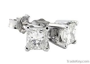 G SI1 diamonds 4 ct. earrings white gold woman jewelry