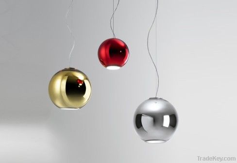 Copper Mirror Ball Pendant Lamp