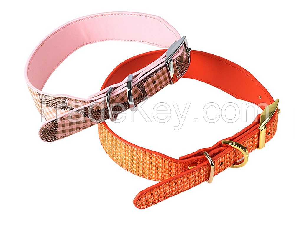 Heavy-duty PU leather dog collar