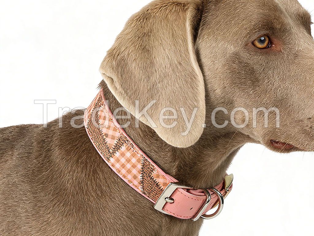 Heavy-duty PU leather dog collar