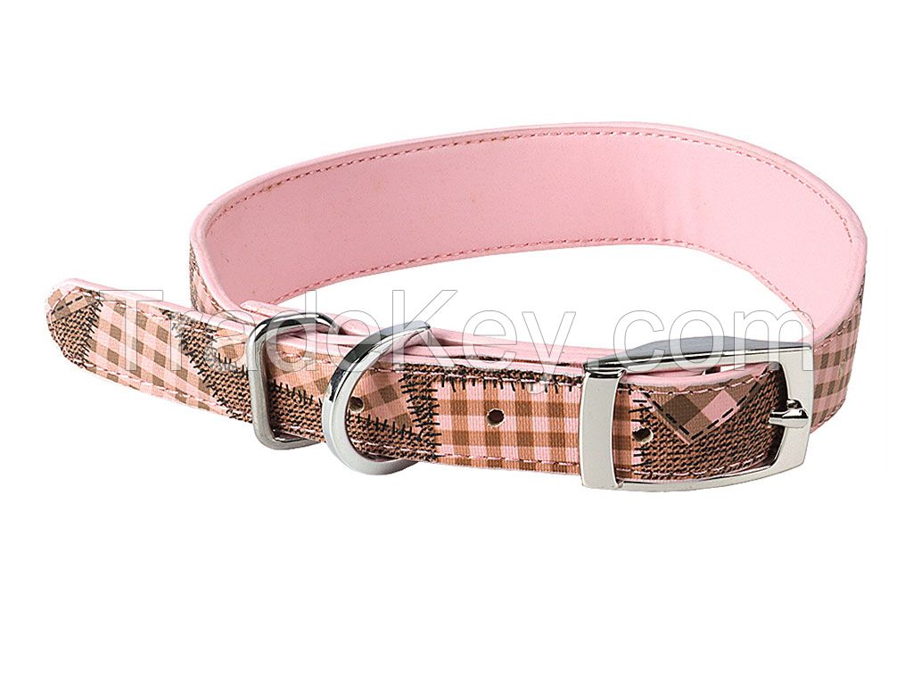 Heavy-duty PU leather dog collar