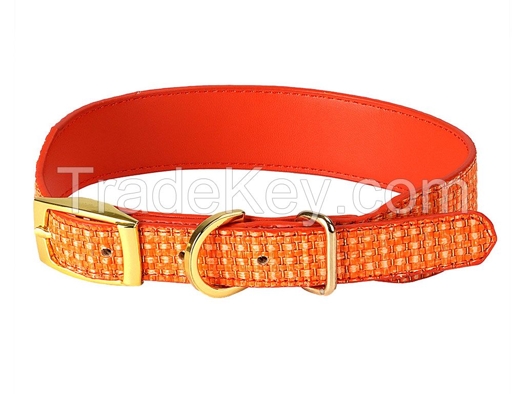 Heavy-duty PU leather dog collar