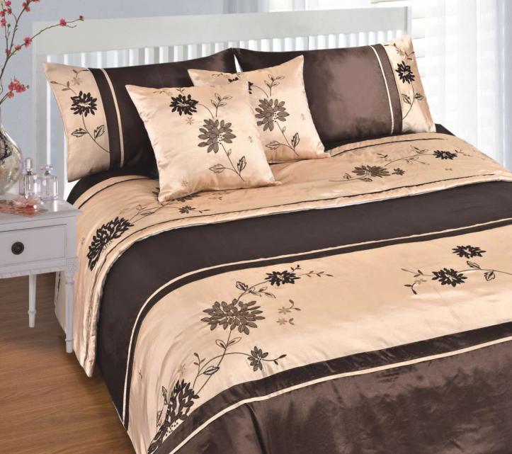 Floral Embroidery Bedding Set 6 Pcs with Incomparable Price