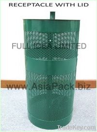 Receptacle with Lid (10/15 Gallon) / Trash Bin