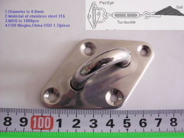 shade sail mounting hardware 5/16