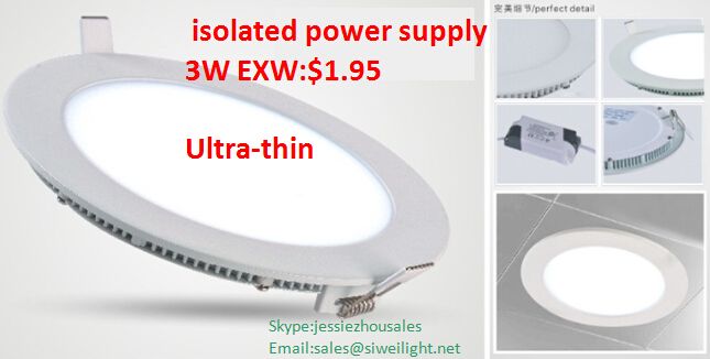 super thin led panel light led down light from 3w to 24w