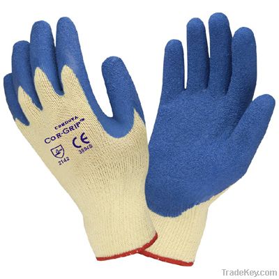 Safety glove 10G high grade t/c liner latex coated