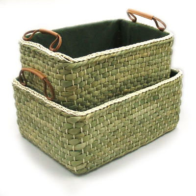 S/2 MAIZE BASKETS