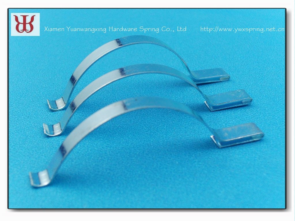 Manufacturer supplied pipe clamp, tube clamp, Spring button clip