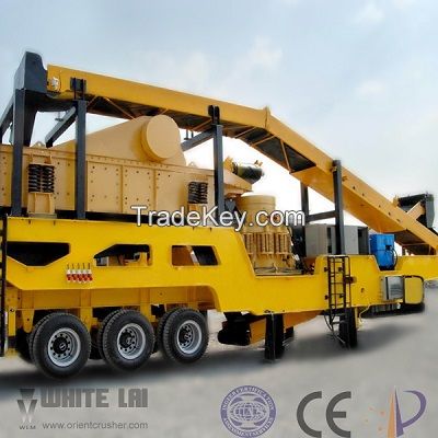 High performance track cone crusher plant