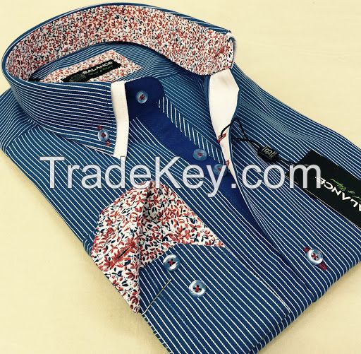 Model DL piero Double collar slimfit men's shirts