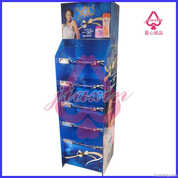 Pop Cardboard display rack for Cosmetics