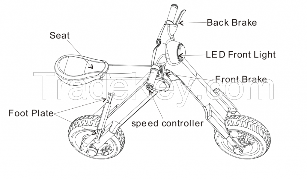 foldable electric bikes K1 