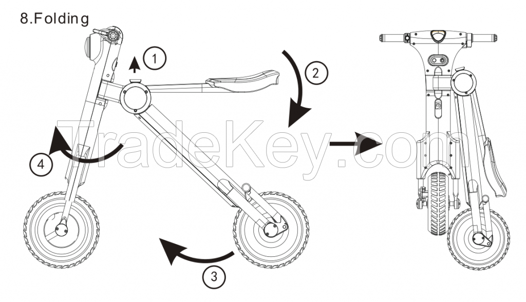 foldable electric bikes K1 