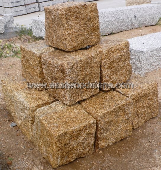 Yellow Cobble Paving Stone