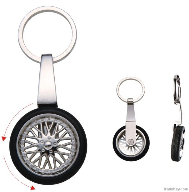 Rotatable Tyre Shape Key Chain