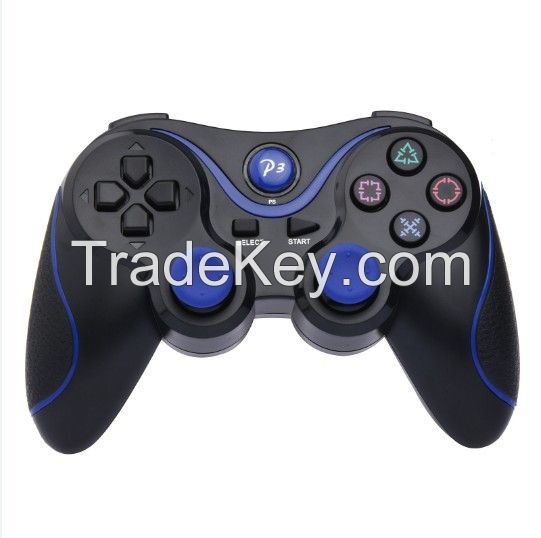 Dualshock Black/Blue Wireless Bluetooth Game Controller For Sony PS3