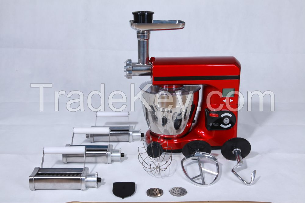 7L Bowl Multifunction Food Mixer with Meat Grinder, Pasta Maker, Food Slicer and Tomato Squeezer