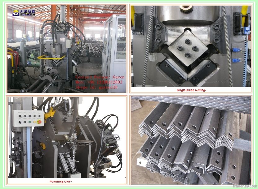 High Speed CNC Punching, Marking & Shearing Line for Angles