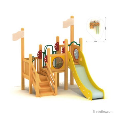 Wooden outdoor playground