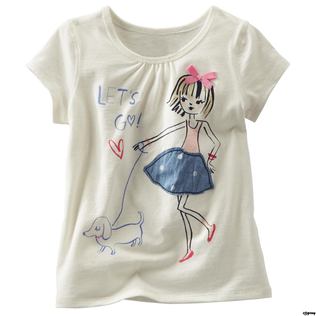 Sweety girl&#039;s printing T-shirt for summer