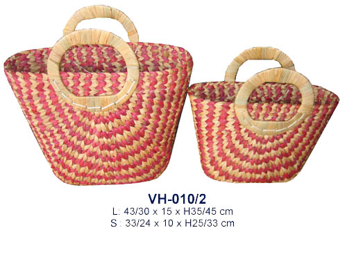 Set 2 water hyacinth hand basket