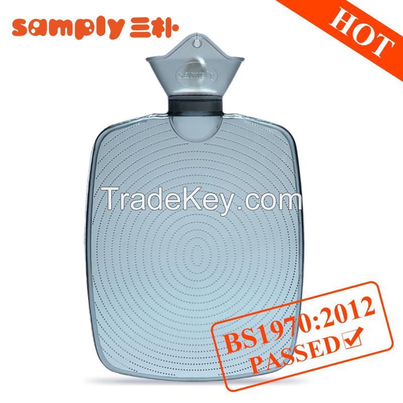 High-quality Transparent classic PVC hot water bottle