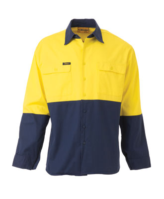 2 Tone Hi Vis Long Sleeve Shirt