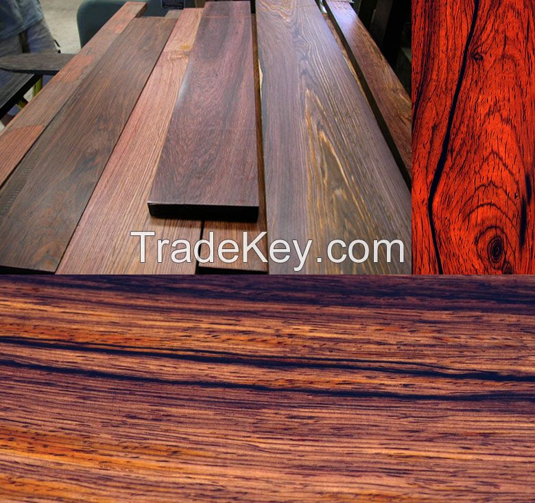 Cocobolo Wood, Bubinga, Bocote, Rose Wood, Wenge, Tali, Kosso, Padauk, Mexico