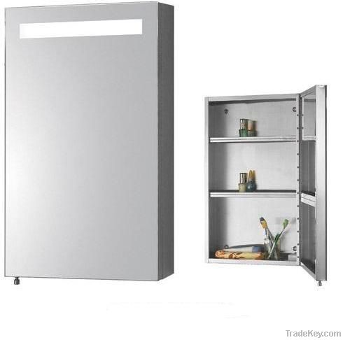 stainless steel bathroom mirror cabinet with light