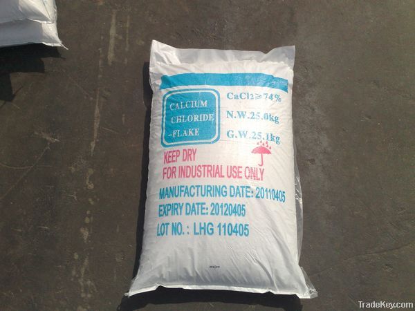 calcium chloride 74%min white flakes