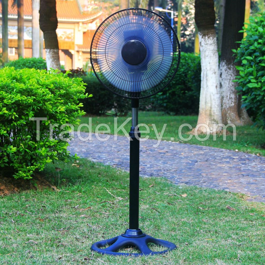 2 Years Warranty Cheap Price 12 Inch Solar Rechargeable Stand Fan with Brushless DC Motor