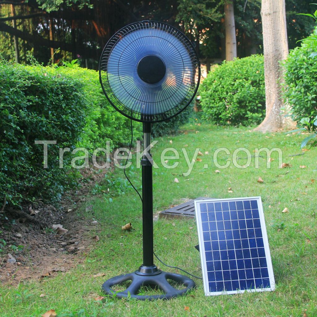 2 Years Warranty Cheap Price 12 Inch Solar Rechargeable Stand Fan with Brushless DC Motor